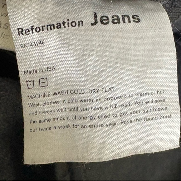 REFORMATION JEANS Fawcett Jean in Pacific Wash Made in USA Size 26 - Picture 9 of 14